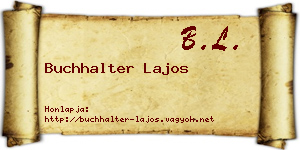 Buchhalter Lajos névjegykártya