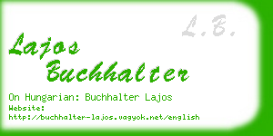lajos buchhalter business card